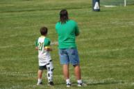 Brian & his Dad (coach) watching